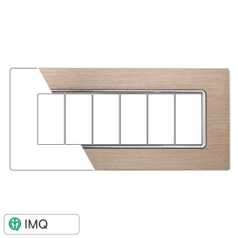 PLACCA ALLUMINIO 6P ORO - modello MT86611