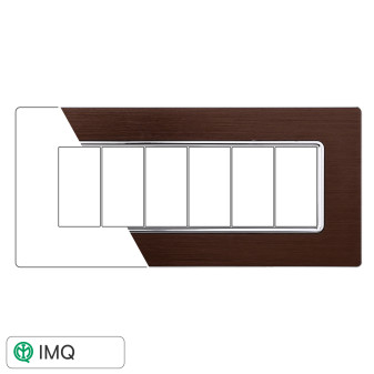 PLACCA ALLUMINIO 6P BRONZO - modello MT86610