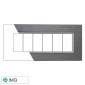 Immagine 1 - ETTROIT SOLAR PLACCA ALLUMINIO 6P SILVER - Mod. MT86606 - Compatibile con BTicino MATIX