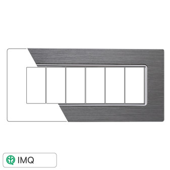 PLACCA ALLUMINIO 6P SILVER - modello MT86606