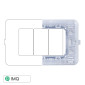 ETTROIT SOLAR SUPPORTO 3POSTI - Mod. MT0203 - Compatibile con BTicino MATIX