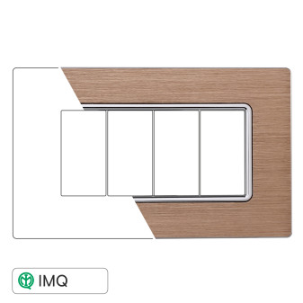 PLACCA ALLUMINIO 4P ORO - modello MT86411