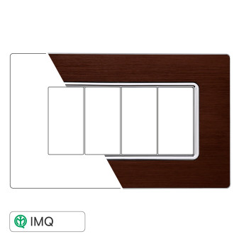 PLACCA ALLUMINIO 4P BRONZO - modello MT86410