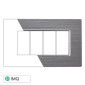Immagine 1 - ETTROIT SOLAR PLACCA ALLUMINIO 4P SILVER - Mod. MT86406 - Compatibile con BTicino MATIX