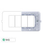 ETTROIT SOLAR SUPPORTO 4POSTI - Mod. MT0204 - Compatibile con BTicino MATIX