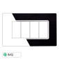 Immagine 1 - ETTROIT SOLAR PLACCA ALLUMINIO 4P NERO - Mod. MT86402 - Compatibile con BTicino MATIX