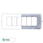 Immagine 1 - ETTROIT SOLAR SUPPORTO 6POSTI - Mod. MT0206 - Compatibile con BTicino MATIX