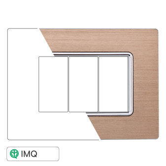 PLACCA ALLUMINIO 3P ORO - modello MT86311