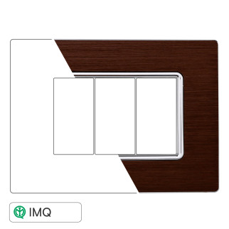 PLACCA ALLUMINIO 3P BRONZO - modello MT86310