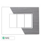 Immagine 1 - ETTROIT SOLAR PLACCA ALLUMINIO 3P SILVER - Mod. MT86306 - Compatibile con BTicino MATIX