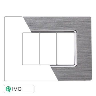 PLACCA ALLUMINIO 3P SILVER - modello MT86306