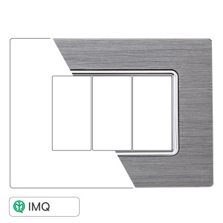 PLACCA ALLUMINIO 3P SILVER - modello MT86306