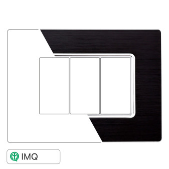 PLACCA ALLUMINIO 3P NERO - modello MT86302