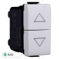ETTROIT SOLAR PULSANTE DOPPIO 1P+1P 16A - Mod. MT1202 - Compatibile con BTicino MATIX