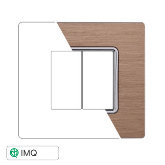 PLACCA ALLUMINIO 2P ORO - modello MT86211