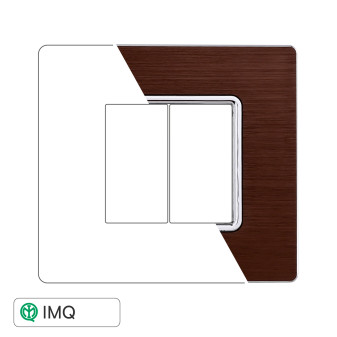 PLACCA ALLUMINIO 2P BRONZO - modello MT86210