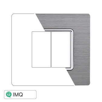 PLACCA ALLUMINIO 2P SILVER - modello MT86206