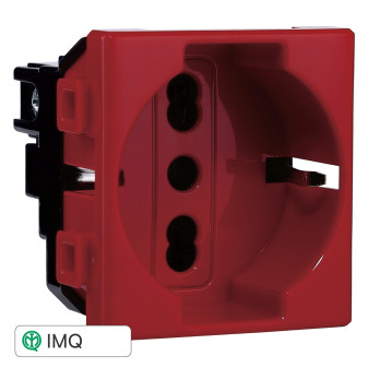 PRESA SCHUKO ROSSO 2P+T 16A - modello MT2116