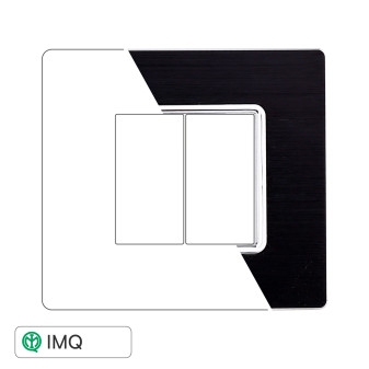 PLACCA ALLUMINIO 2P NERO - modello MT86202