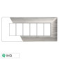 Immagine 1 - ETTROIT SOLAR PLACCA 6P SILVER SATINATO - Mod. MT85615 - Compatibile con BTicino MATIX