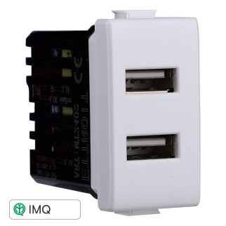 PRESA USB 2POSTI 2.1AMH - modello MT2402