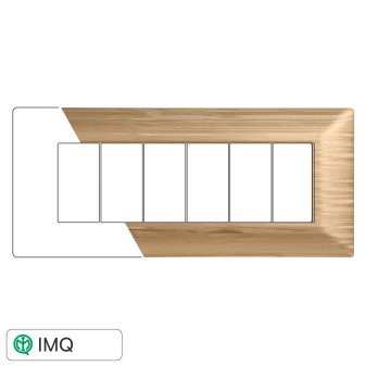 PLACCA 6P ORO SATINATO - modello MT85611