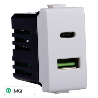 PRESA USB 2 IN 1 USB+TYPE-C 3.1AMH - modello MT3002