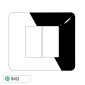 Immagine 1 - ETTROIT SOLAR PLACCA PLASTICA 2P NERO - Mod. MT83202 - Compatibile con BTicino MATIX