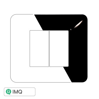 PLACCA PLASTICA 2P NERO - modello MT83202