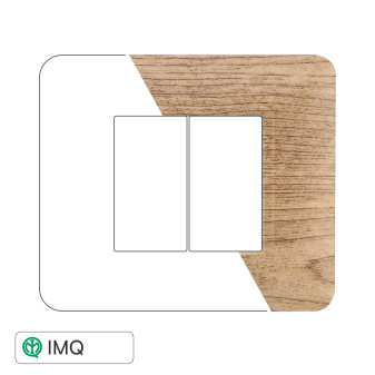 PLACCA PLASTICA 2P LEGNO CHIARO - modello MT83204