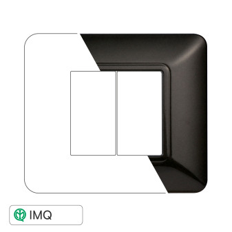 PLACCA PLASTICA 2P ACCIAIO SCURO - modello MT83207