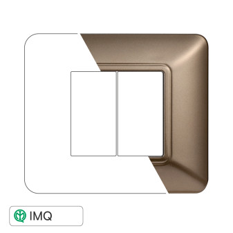 PLACCA PLASTICA 2P BRONZO - modello MT83210