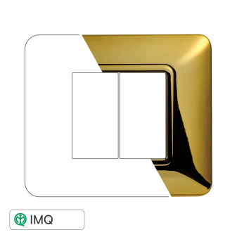PLACCA PLASTICA 2P ORO LUCIDO - modello MT83212