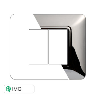 PLACCA PLASTICA 2P CROMATO LUCIDO - modello MT83213