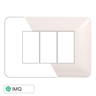 PLACCA PLASTICA 3P BIANCA - modello MT83301