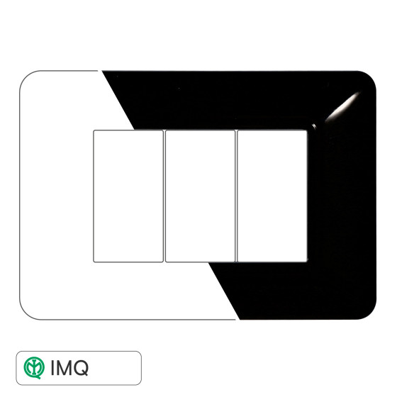 PLACCA PLASTICA 3P NERO - modello MT83302 PLACCA PLASTICA 3P NERO - modello MT83302