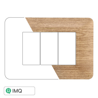 PLACCA PLASTICA 3P LEGNO CHIARO - modello MT83304