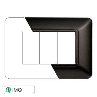 PLACCA PLASTICA 3P ACCIAIO SCURO - modello MT83307