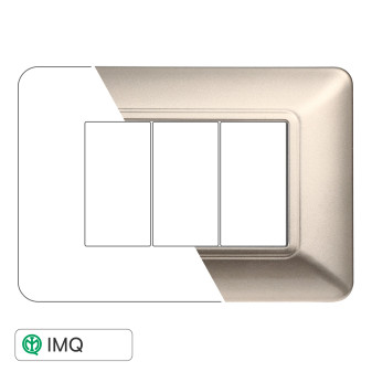 PLACCA PLASTICA 3P TITANIO - modello MT83308