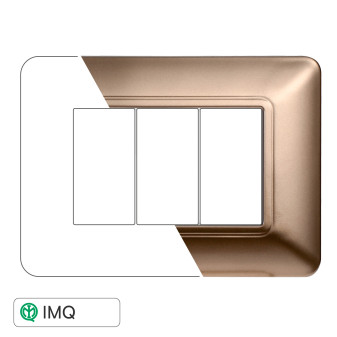PLACCA PLASTICA 3P BRONZO - modello MT83310
