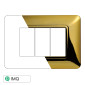 Immagine 1 - ETTROIT SOLAR PLACCA PLASTICA 3P ORO LUCIDO - Mod. MT83312 - Compatibile con BTicino MATIX