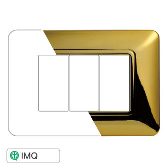 PLACCA PLASTICA 3P ORO LUCIDO - modello MT83312