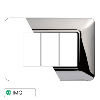 PLACCA PLASTICA 3P CROMATO LUCIDO - modello MT83313