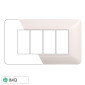 Immagine 1 - ETTROIT SOLAR PLACCA PLASTICA 4P BIANCA - Mod. MT83401 - Compatibile con BTicino MATIX