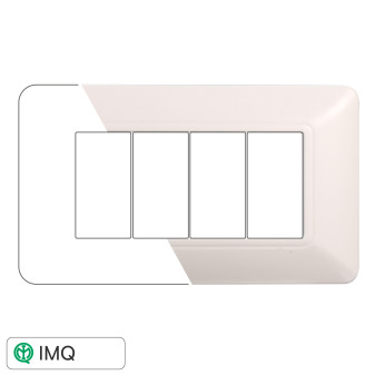 PLACCA PLASTICA 4P BIANCA - modello MT83401