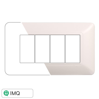 PLACCA PLASTICA 4P BIANCA - modello MT83401