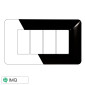 Immagine 1 - ETTROIT SOLAR PLACCA PLASTICA 4P NERO - Mod. MT83402 - Compatibile con BTicino MATIX