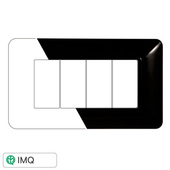 PLACCA PLASTICA 4P NERO - modello MT83402