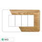 Immagine 1 - ETTROIT SOLAR PLACCA PLASTICA 4P LEGNO SCURO - Mod. MT83405 - Compatibile con BTicino MATIX