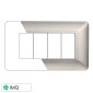 Immagine 1 - ETTROIT SOLAR PLACCA PLASTICA 4P SILVER - Mod. MT83406 - Compatibile con BTicino MATIX